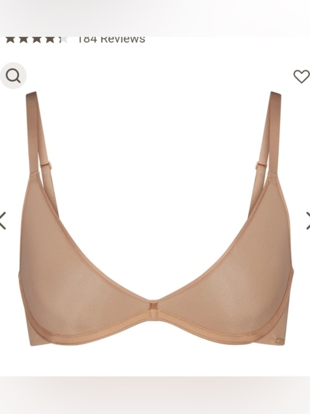 Skims Weightless Scoop Bra Size 34D